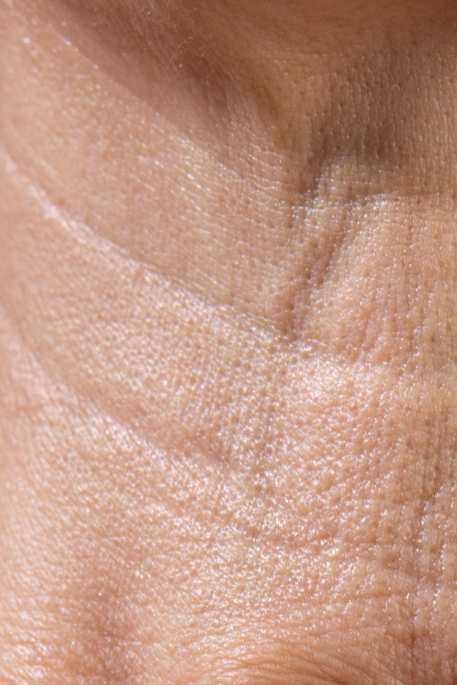 Close-up of mature skin with fine lines